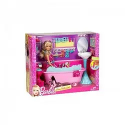 Barbie En Cuarto De Baño Mattel Bañera Lavamanos Wc Water