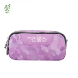 Totto - Estuche escolar dos compartimentos camuflaje rosa Sobre