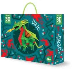 Puzle y libro 55 piezas Drac 3D