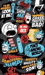 Póster de puerta Rick y Morty Frases