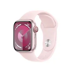 Apple Watch S9 LTE  41mm Caja de aluminio Rosa y correa deportiva Rosa claro - Talla S/M