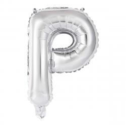 Liragram - Globo Auto-inflable Letra : P Plata 34cm