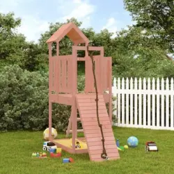 Casita Infantil Con Pared De Escalada Madera Abeto Douglas