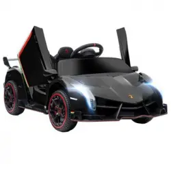 Coche Eléctrico Lamborghini Infantil Con Control Remoto Negro Homcom