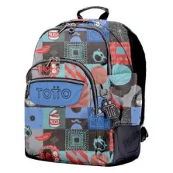 Totto - Mochila escolar cyber monstruos Rayol