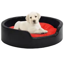 VidaXL Cama Negro y Rojo Con Cojín para perros y gatos