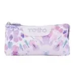 Estuche escolar Totto tres compartimentos Tablero Tye Dye rosa