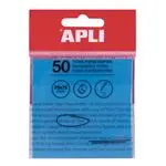 Notas adhesivas transparentes Apli azul