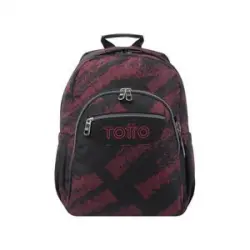 Totto - Mochila escolar tiza roja Acuarela