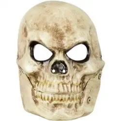 Máscara facial de calavera con pino, en blanco ㅤ