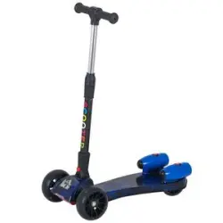 Homcom - Patinete scooter Azul con efectos de luz y sonido