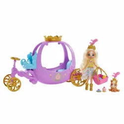 Royal Enchantimals Muñeca con Carruaje Real y Mascota +4 Años