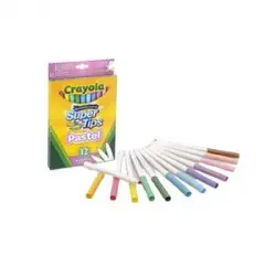 Crayola - 12 Rotuladores Super punta lavables Pastel