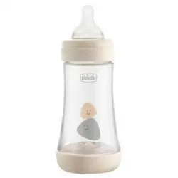 Chicco - Biberón beige de fluido medio 240 ml Perfect5