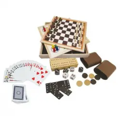 Caja De Juegos 9 En 1 Madera Clown Games