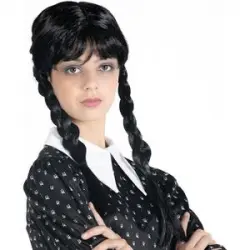 Peluca Wednesday Addams