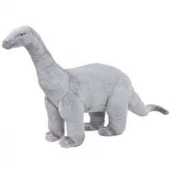 Dinosaurio Braquiosaurio De Peluche De Pie Gris Xxl Vidaxl