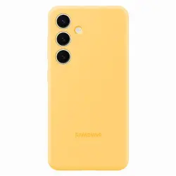 Funda de silicona Samsung amarilla para Galaxy S24