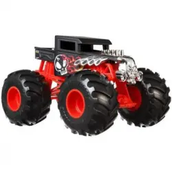 Hot Wheels - Monster Truck Bone Shaker - Vehículo Escala 1:24 Con Suspensiones Y Mega Neum