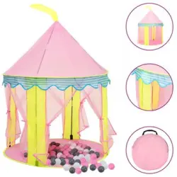 Tienda De Juegos Para Niños Con 250 Bolas Rosa 100x100x127 Cm Vidaxl