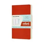 Libreta Moleskine Volant Plain Pocket lisa naranja coral/azul verdoso