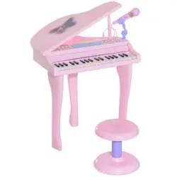 Piano Infantil Electrónico Rosa Homcom