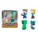 Set 4 Nanofiguras Minecraft 7cm