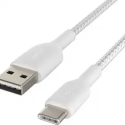 Cable Belkin BoostCharge USB-C a USB-A Blanco 15 cm