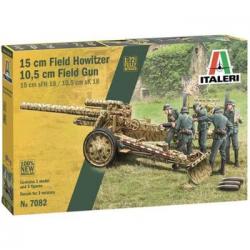 Italeri 7082 - Maqueta 15cm Field Howitzer, 10,5cm Field Gun. Escala 1/72