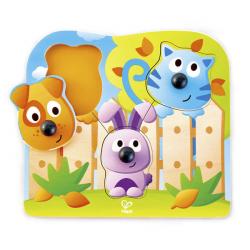 Puzzle encajable animales nariz grande