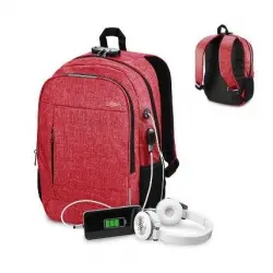 Mochila Subblim Urban Lock Rojo para portátil 16''