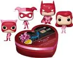 Caja corazón pack 4 figuras Funko DC Comics Valentine's Day 4cm