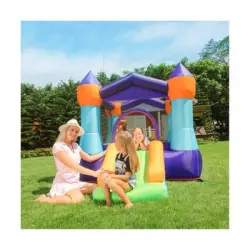 Castillo Inflable De Salto Windsor Azul - Castillo Hinchable Para Niños Con Juegos Ideal Para Jardín O Espacio Grande