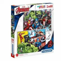 Los Vengadores - Puzzle 2x60 piezas