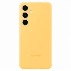 Funda de silicona Samsung amarilla para Galaxy S24+