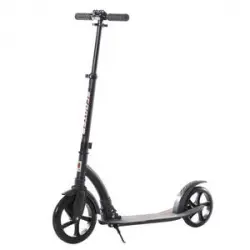 Homcom - Patinete plegable aluminio negro