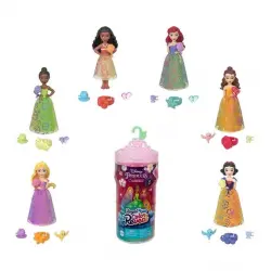 Mattel - Mini Muñeca sorpresa Royal Color Reveal Disney Princess modelos surtidos.