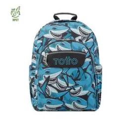 Totto - Mochila escolar adaptable a carro tiburones Acuareles