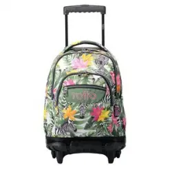 Totto - Mochila escolar con ruedas tropical cebras Renglones