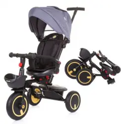 Triciclo Infantil Evolutivo Plegable Quick Fold De Chipolino Graphite