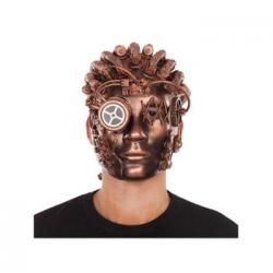 Máscara Completa Steampunk Cobre Con Peluca De Tubos Talla Única (207560)