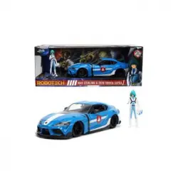 Jada- Coche De Robotech Max Sterling 2020 Toyota Supra, Escala 1:24, Metálico, Apertura De Puertas Y Figura De Max Sterling (253255051)