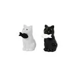 Set sal y pimienta Gato negro, gato blanco