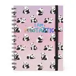 Cuaderno Legami L con espiral rayas Panda