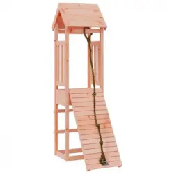 Casita Infantil Con Pared De Escalada Madera Abeto Douglas Vidaxl