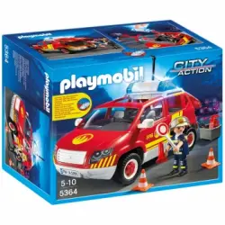 Playmobil - Coche Jefe de Bomberos con Luces y Sonido