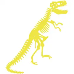 Esqueleto dinosaurio tiranosaurios rex fluorescente