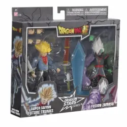 Figura Db Dragon Stars 17cm - Battle Pack - Future Trunks Vs Fusion Zamasu