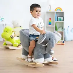 Caballito Balancín Elefante - Caballo Balancín De Peluche Para Niños Y Bebés