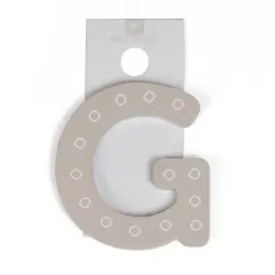 Letra decorativa adhesiva de madera G